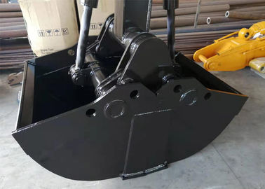 Seau hydraulique fort de bloc supérieur pour l'excavatrice, seau de palourde de pelle rétro d'excavatrice de roue