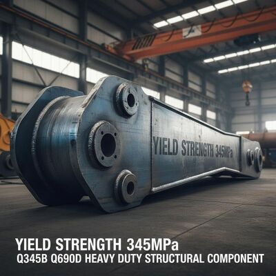 Résistance au rendement 345MPa Q345B Q690D Composant structurel lourd pour machines de terrassement
